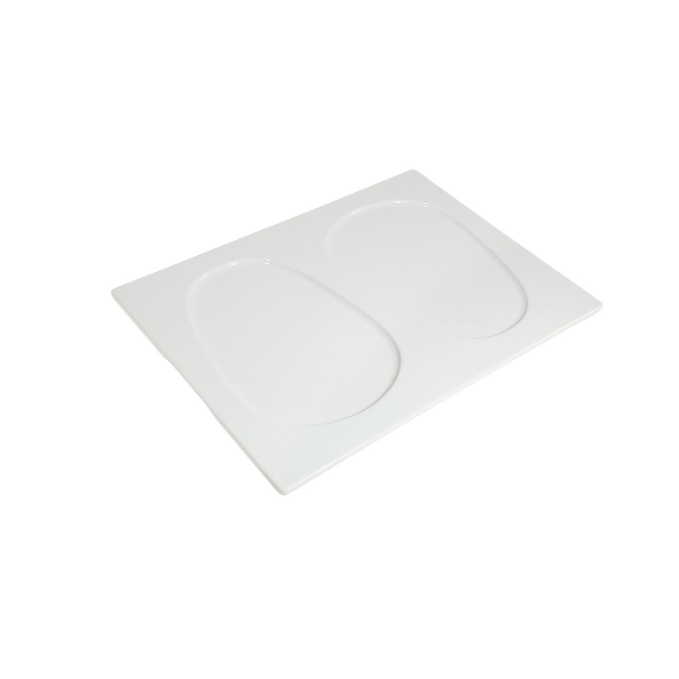 White Dual Well Plate 9