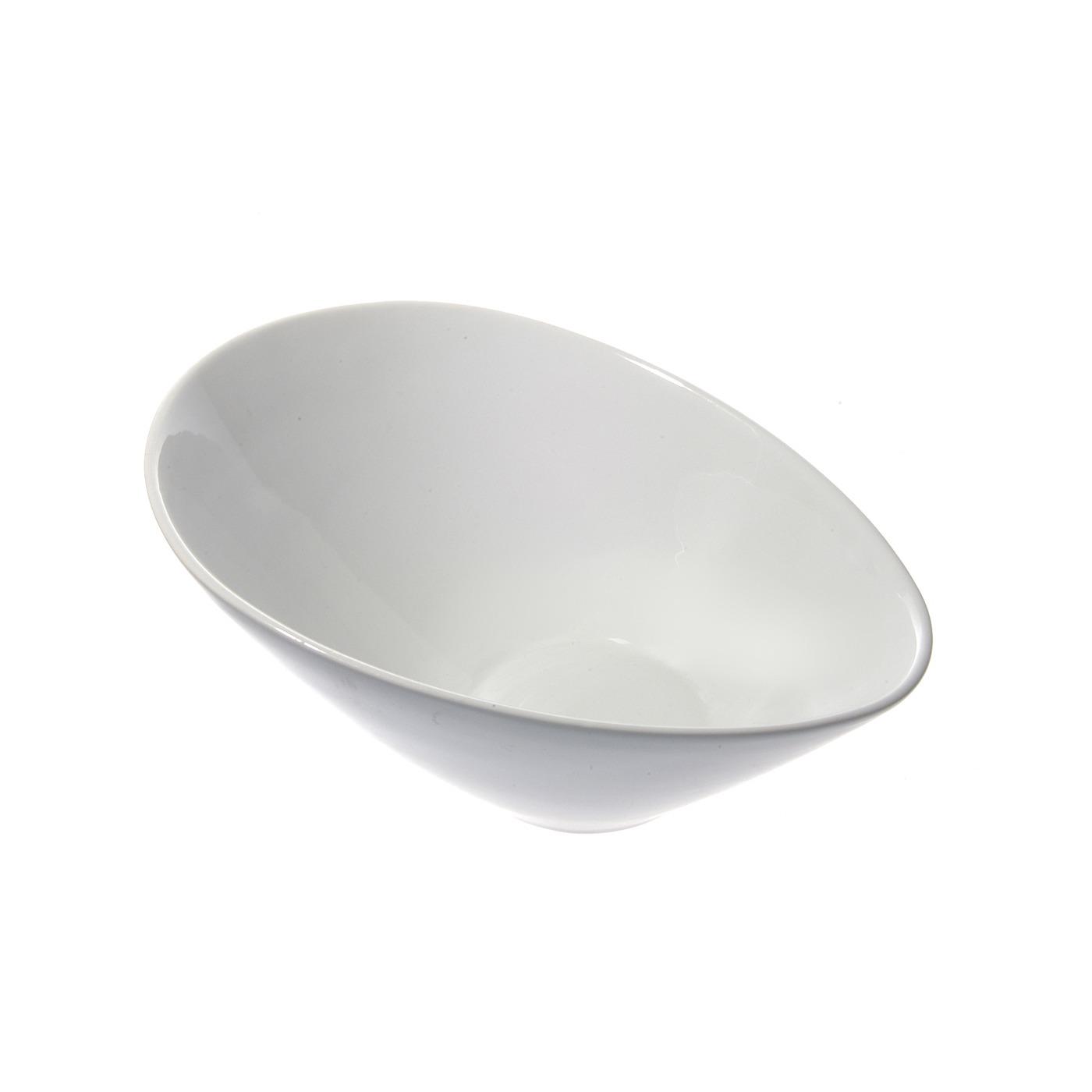 White Ceramic Sheer Bowl - 9"