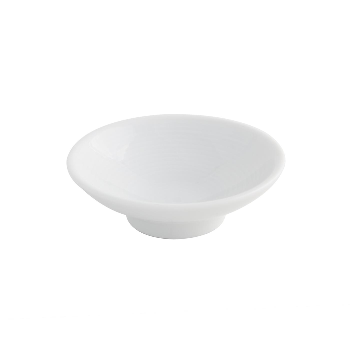 White Ceramic Mini Spiral Bowl 2oz.