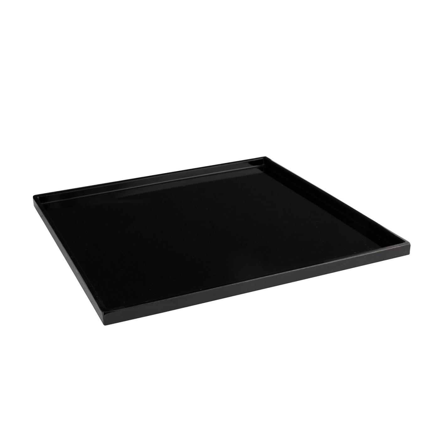 Black Lacquer Square Tray for Rent SDPR