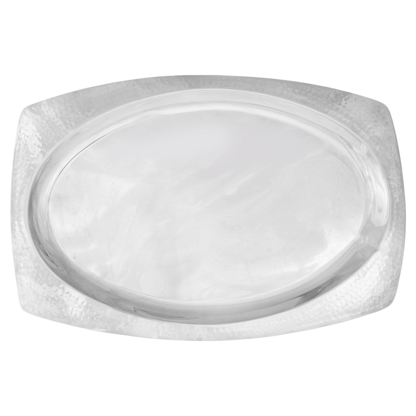 Hammered Rim Oval Tray 22