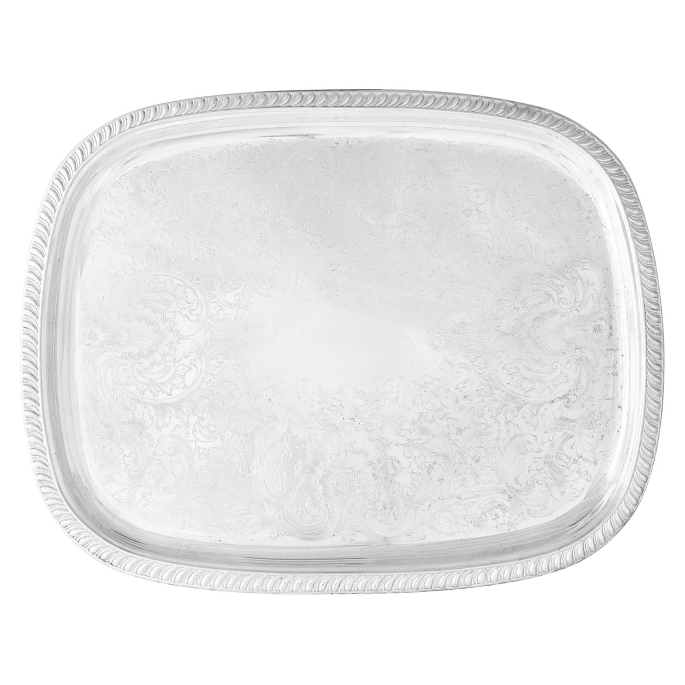 Silver Oblong Tray 22