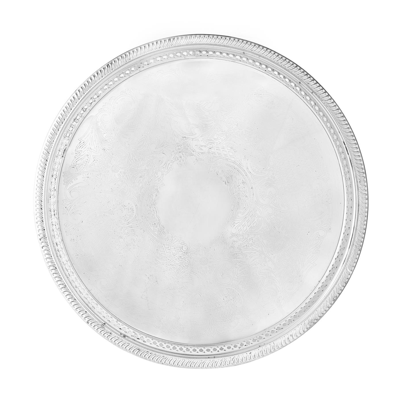 Silver Gallery Round Tray 12