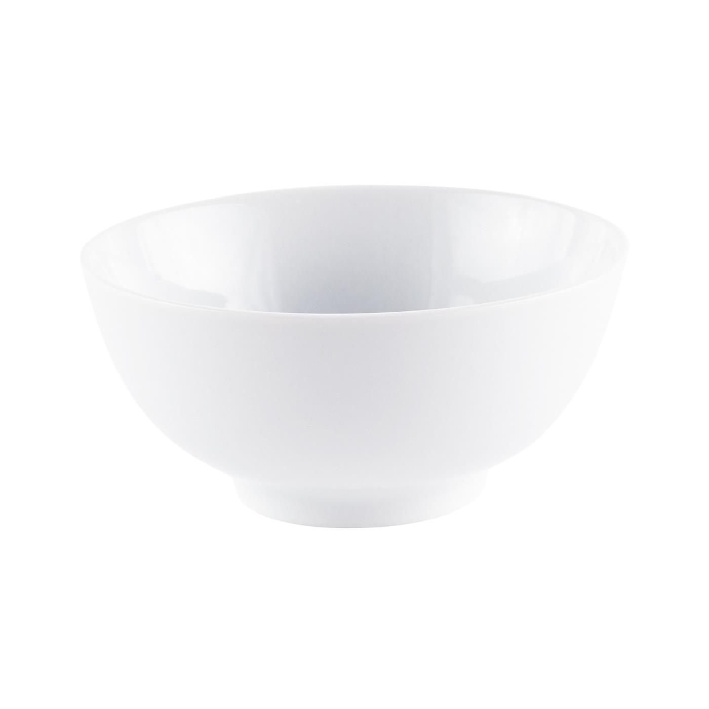White Ceramic Round Bowl - 6"