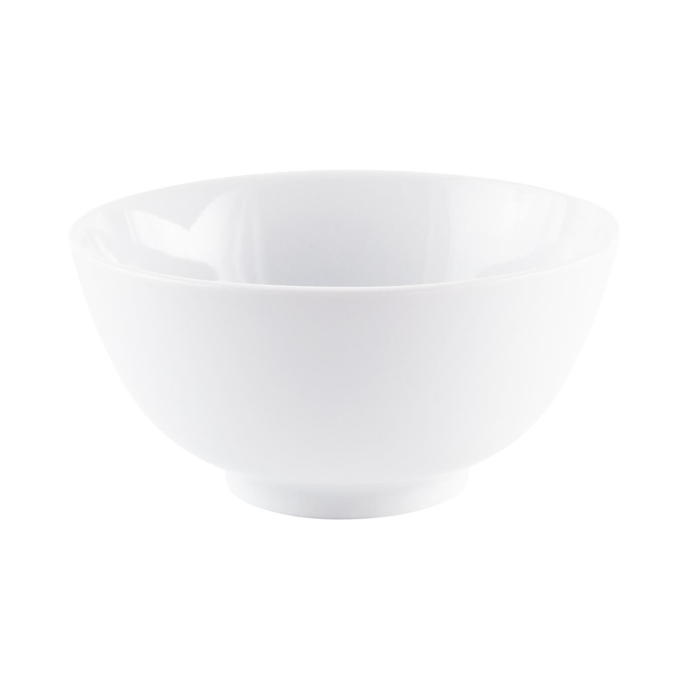 White Ceramic Round Bowl - 8"