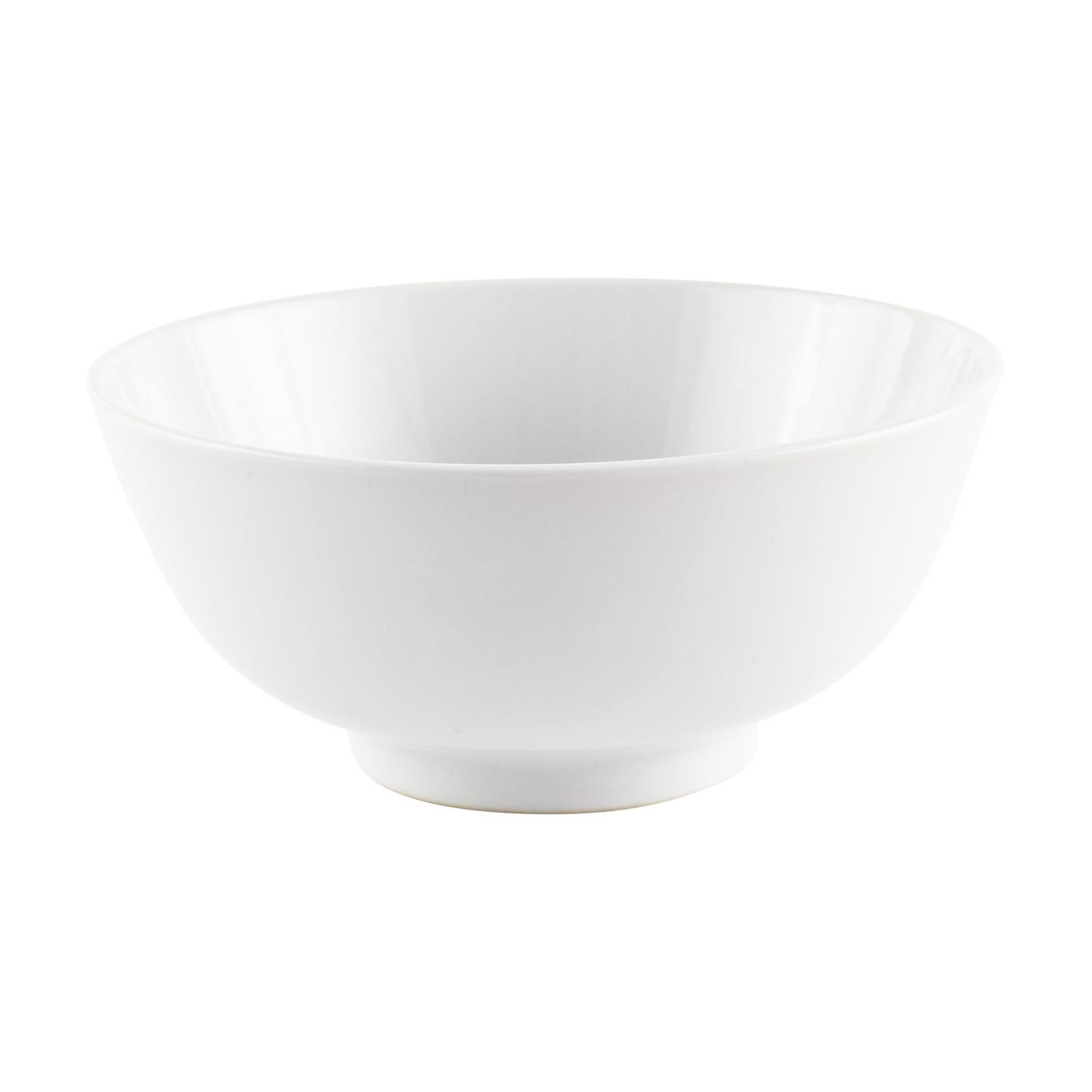 White Ceramic Round Bowl - 9"