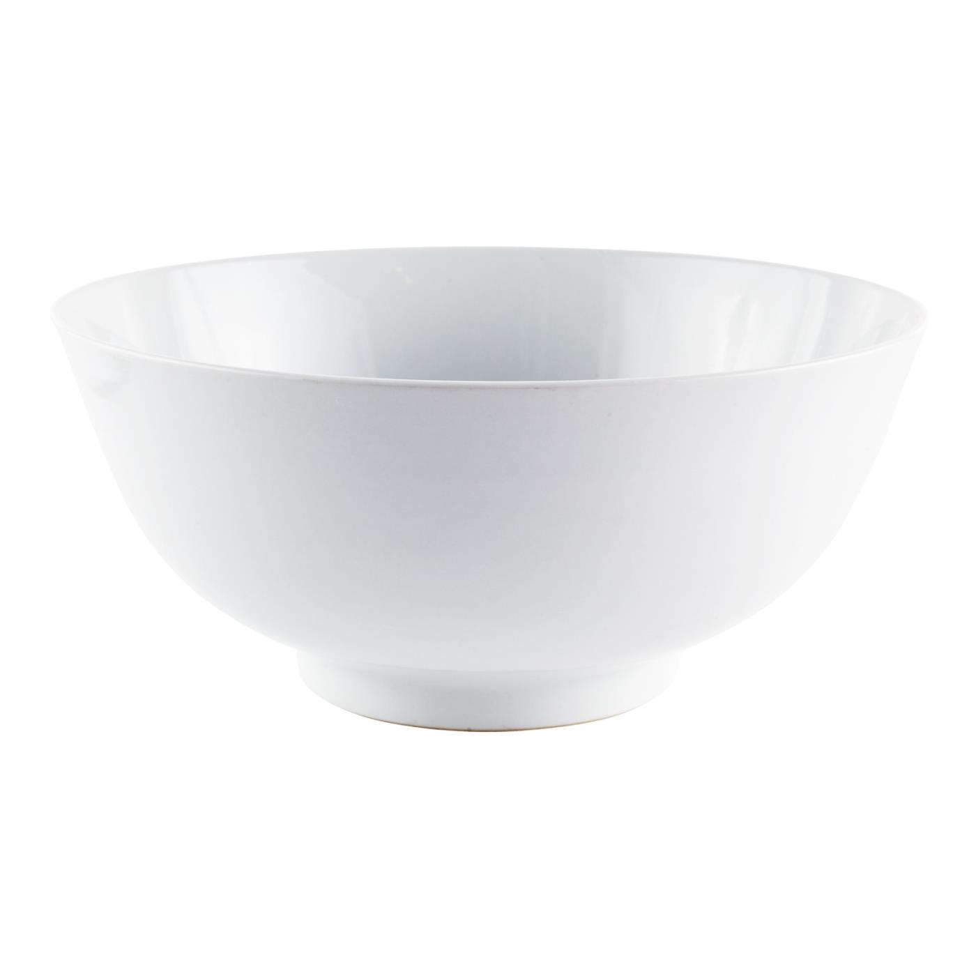 White Ceramic Round Bowl - 14"