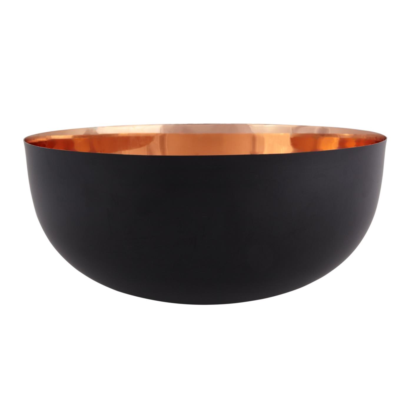 Black Enamel Copper Bowl - 14.5"