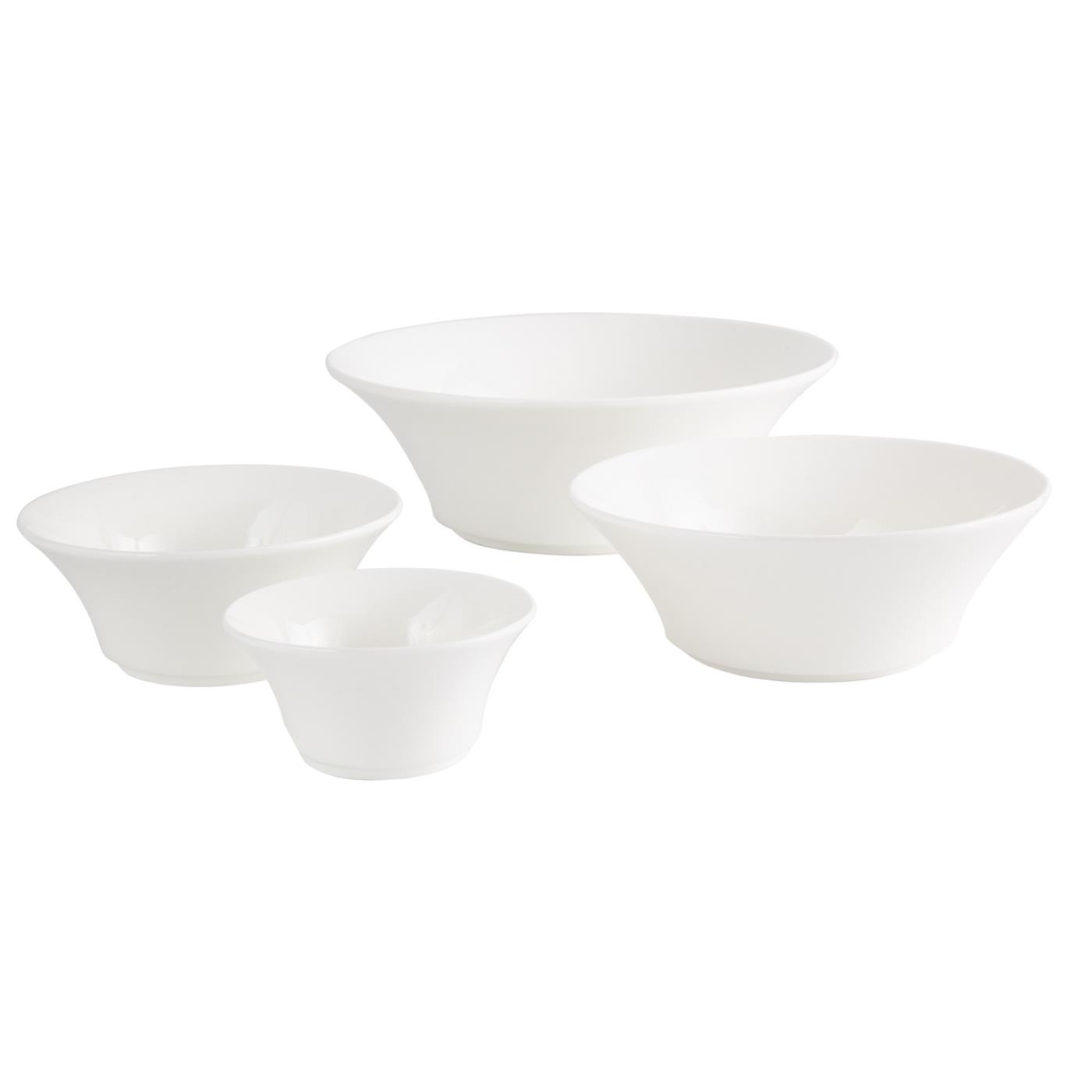 White Ceramic Flared Bowl