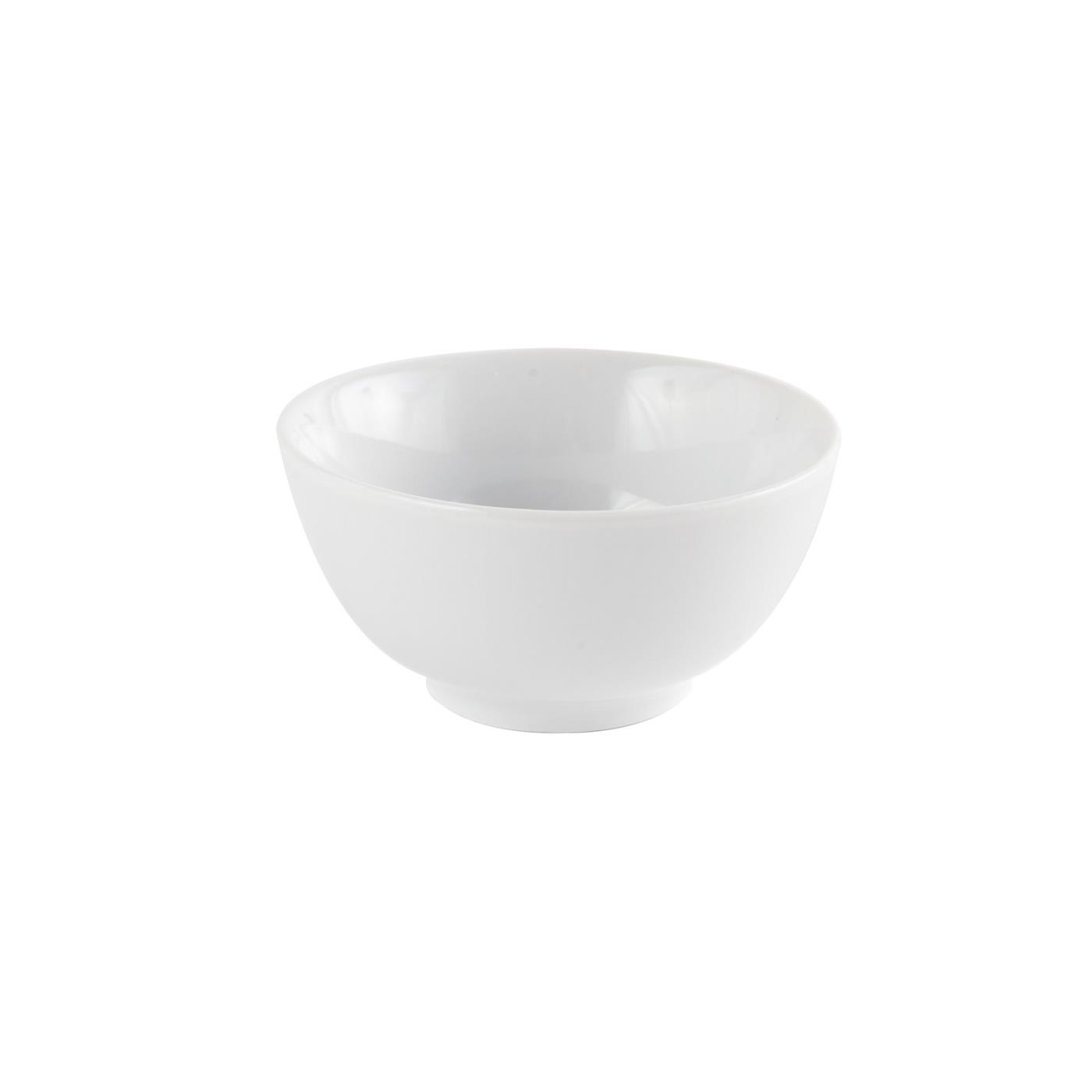 White Ceramic Round Rice Bowl - 4"