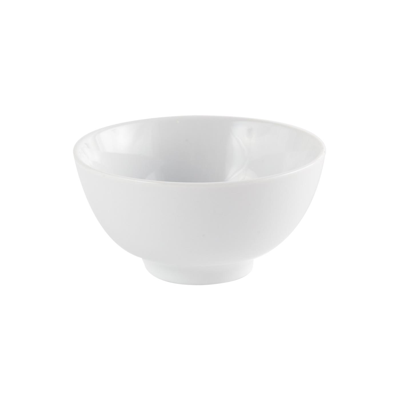 White Ceramic Round Rice Bowl - 5"