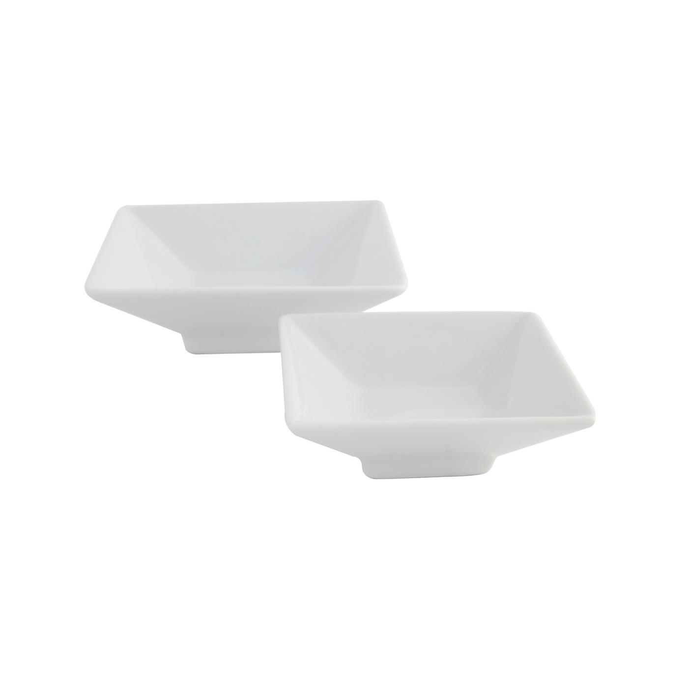 White Square Pedestal Dish