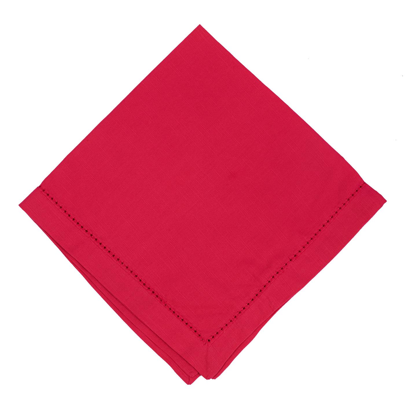 Hot Pink - Linen - Hemstitched