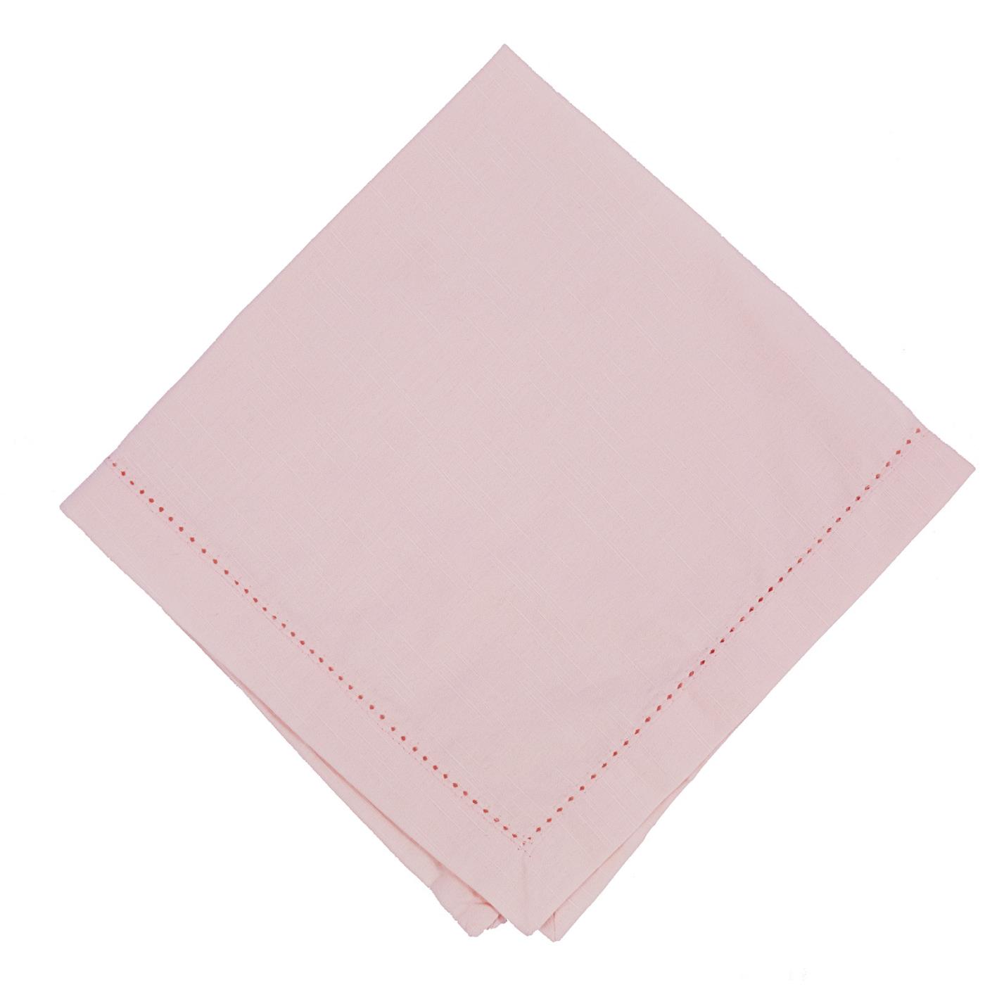 Pale Pink - Linen - Hemstitched
