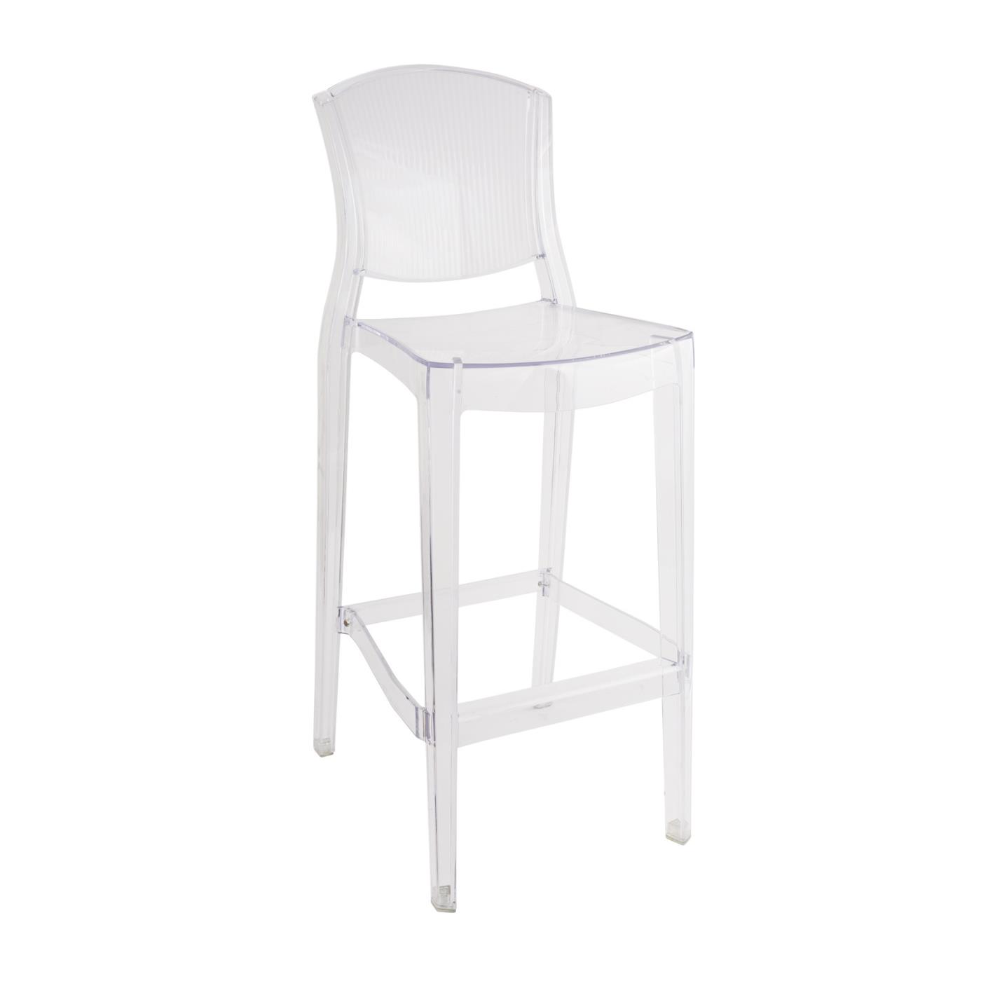 Clear Lotus Barstool