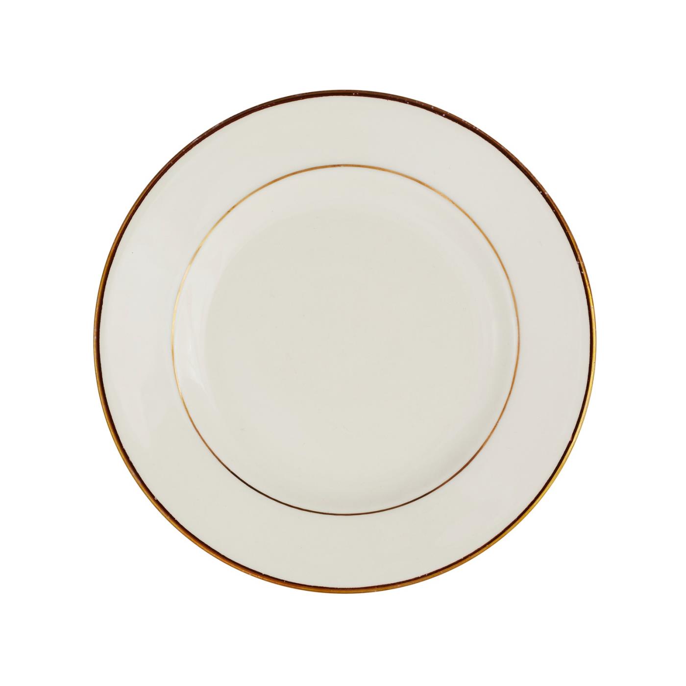 Ecru Gold Rim B&B Plate 5.75