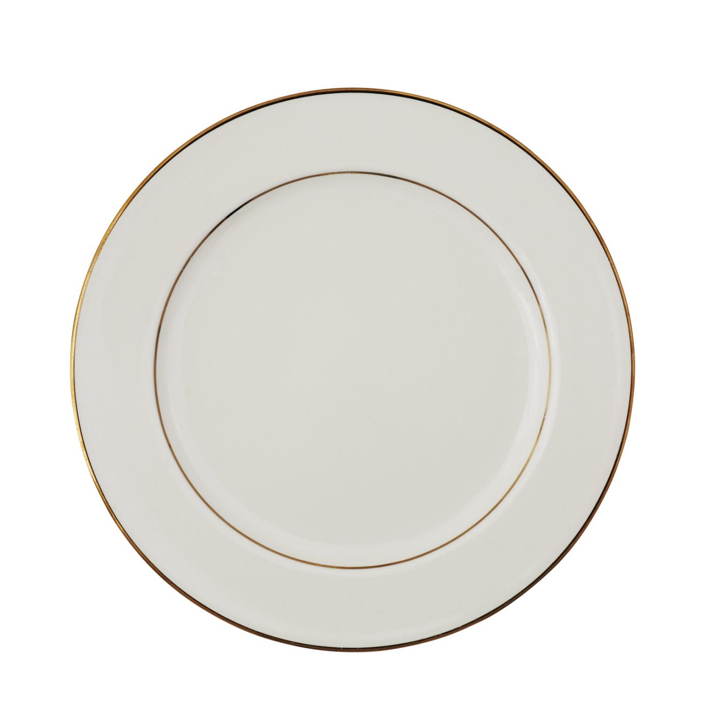 Ecru with Gold Rim Collection -  Dessert Plate 7"