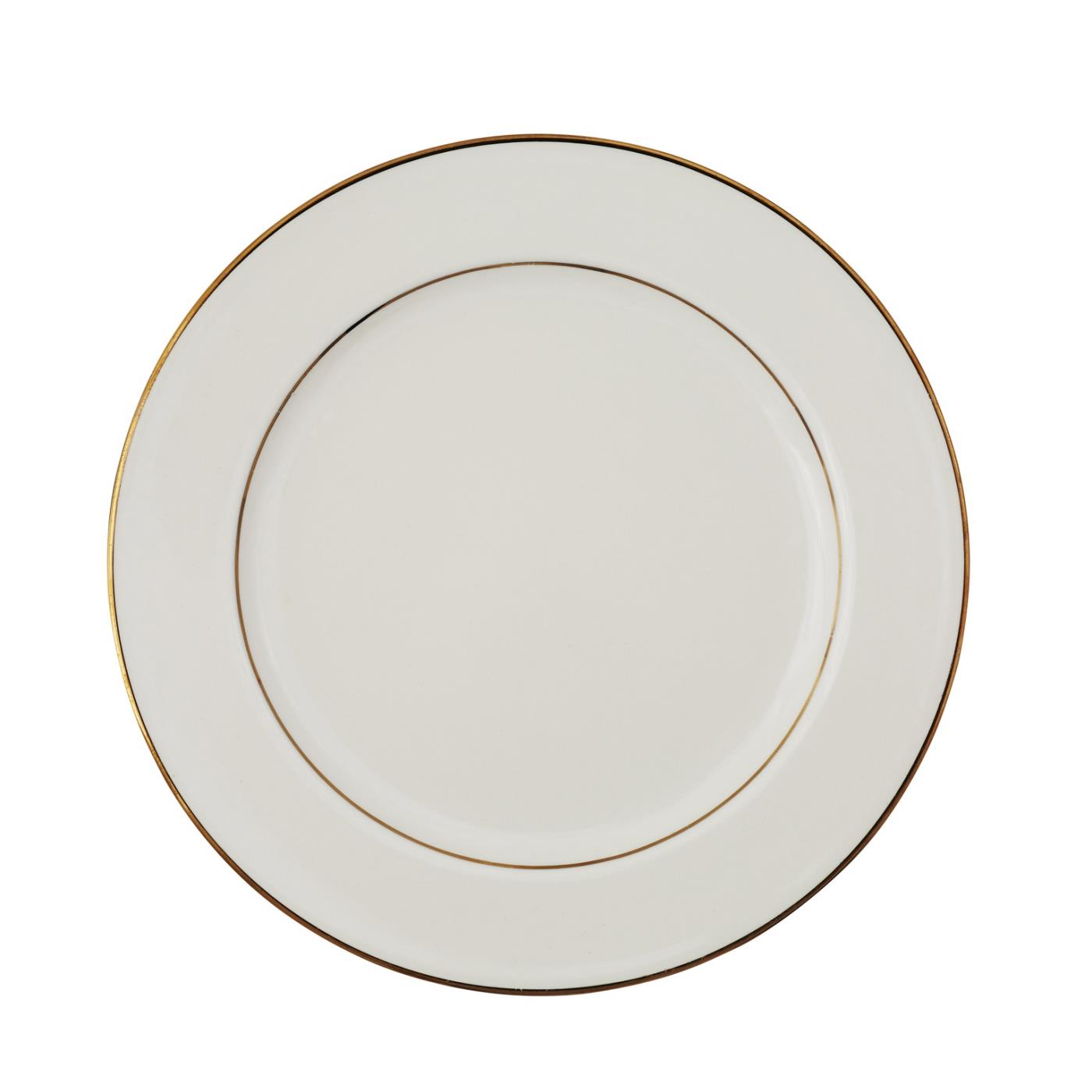 Ecru Gold Rim Dessert Plate 7