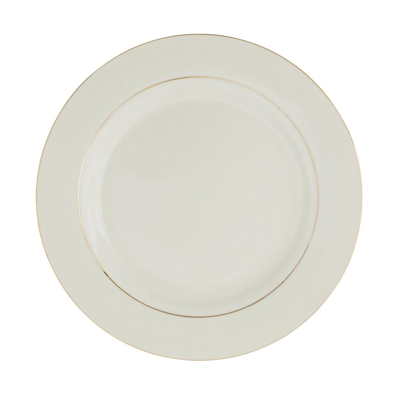 Ecru with Gold Rim Collection -  Salad Plate 8"