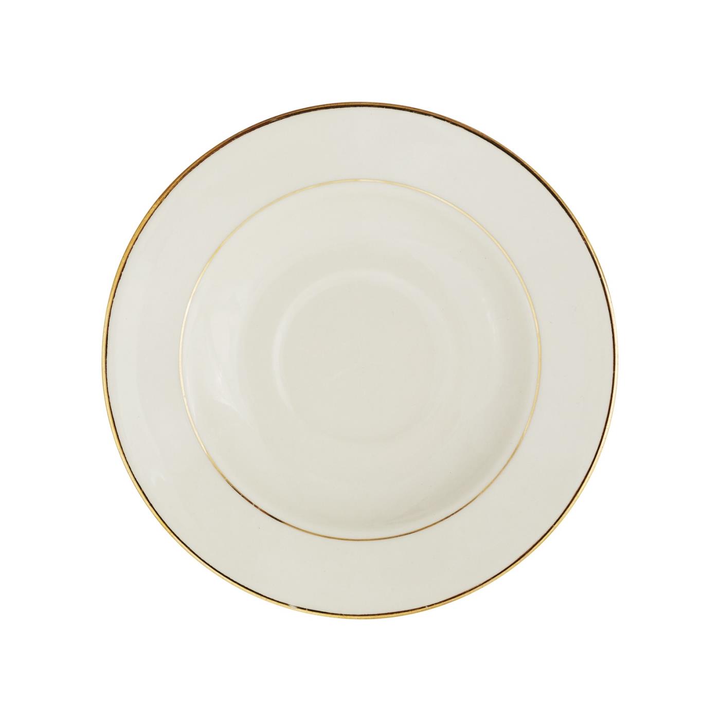 Ecru with Gold Rim Collection -  Saucer 6"