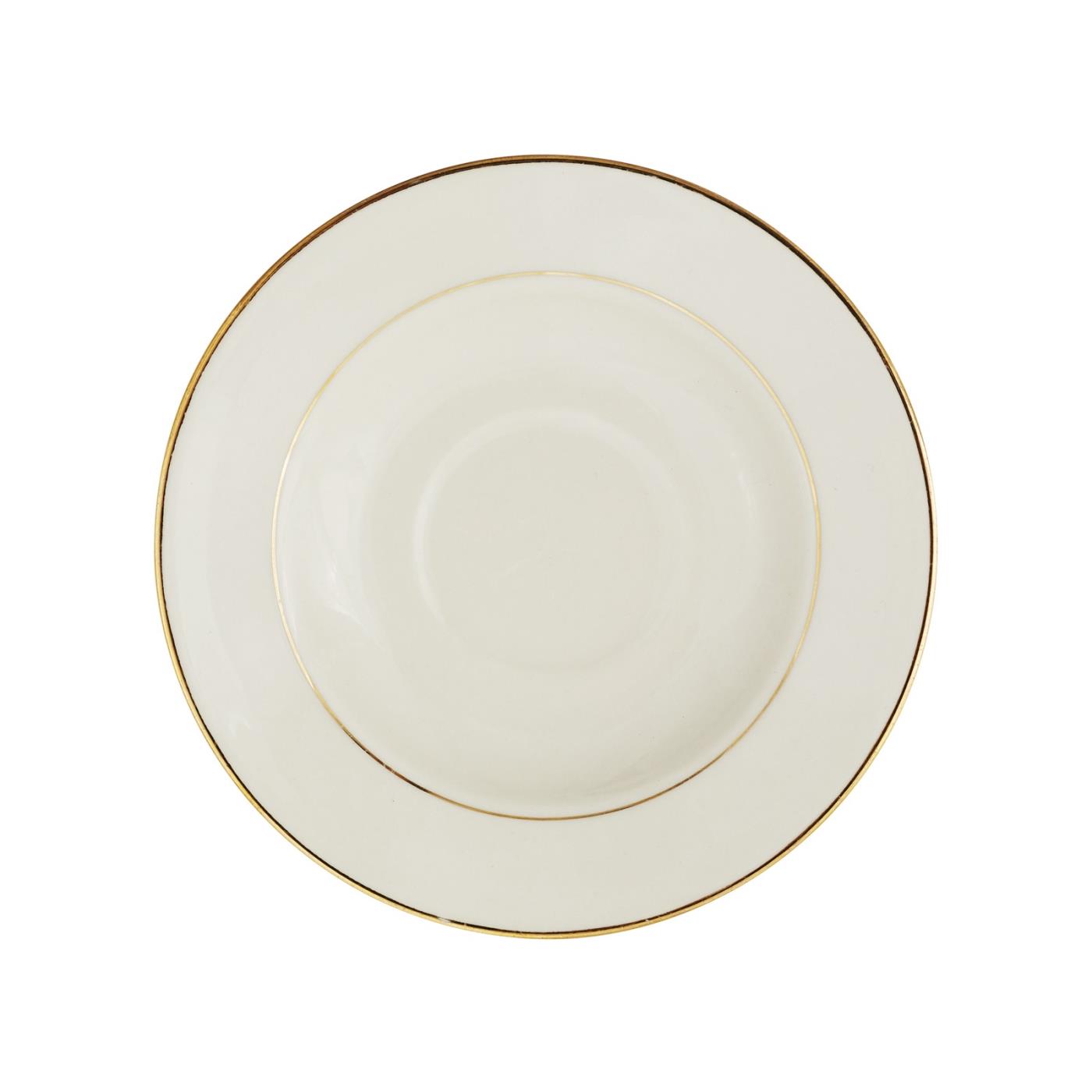 Ecru Gold Rim Saucer 6