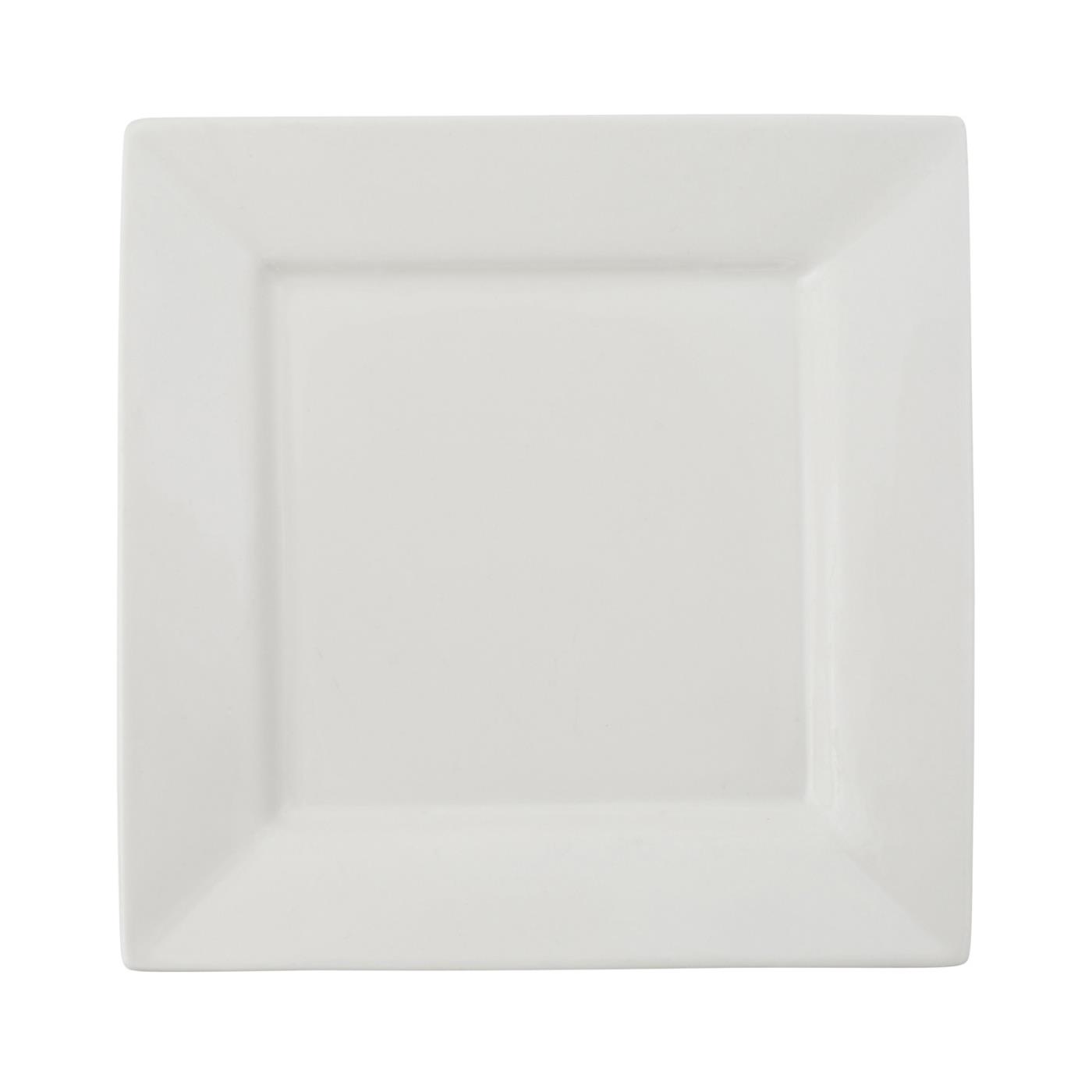 White Square Lunch Plate 9