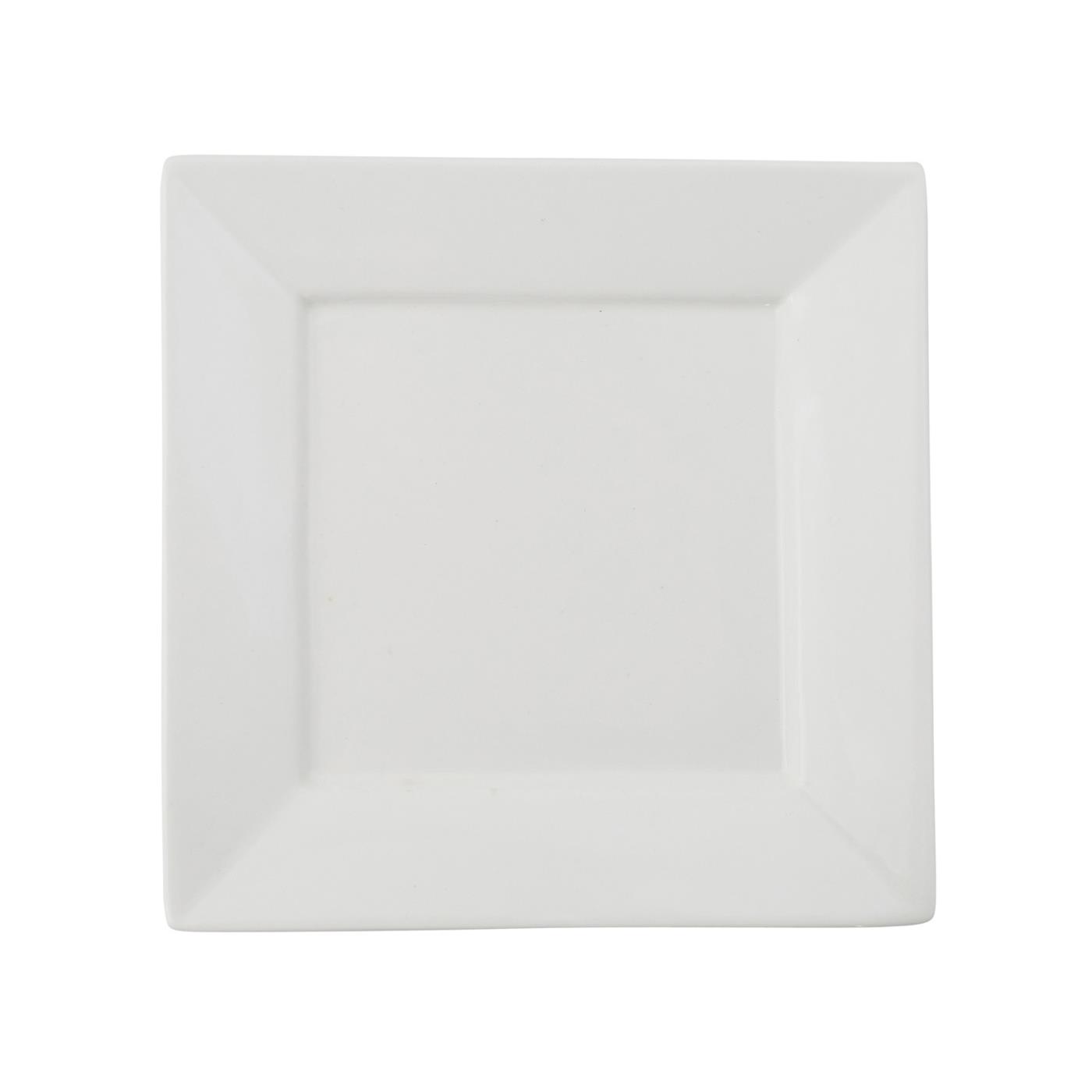 White Square Dessert Plate 7.5