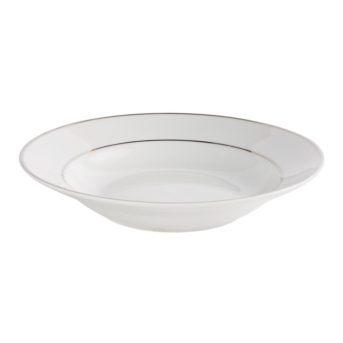 Platinum Rim Soup Bowl 8