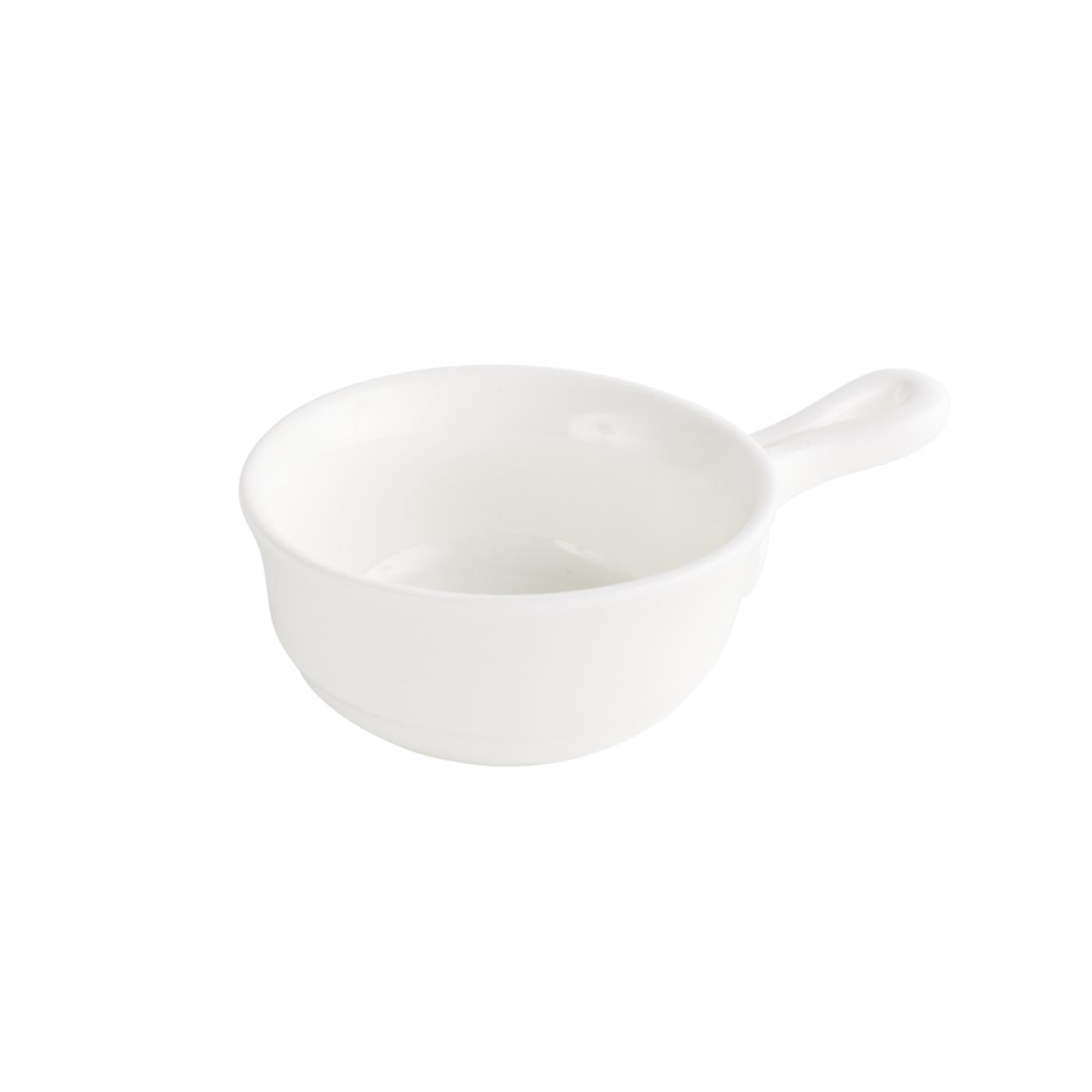 White Mini Sauce Pot With Handle 3