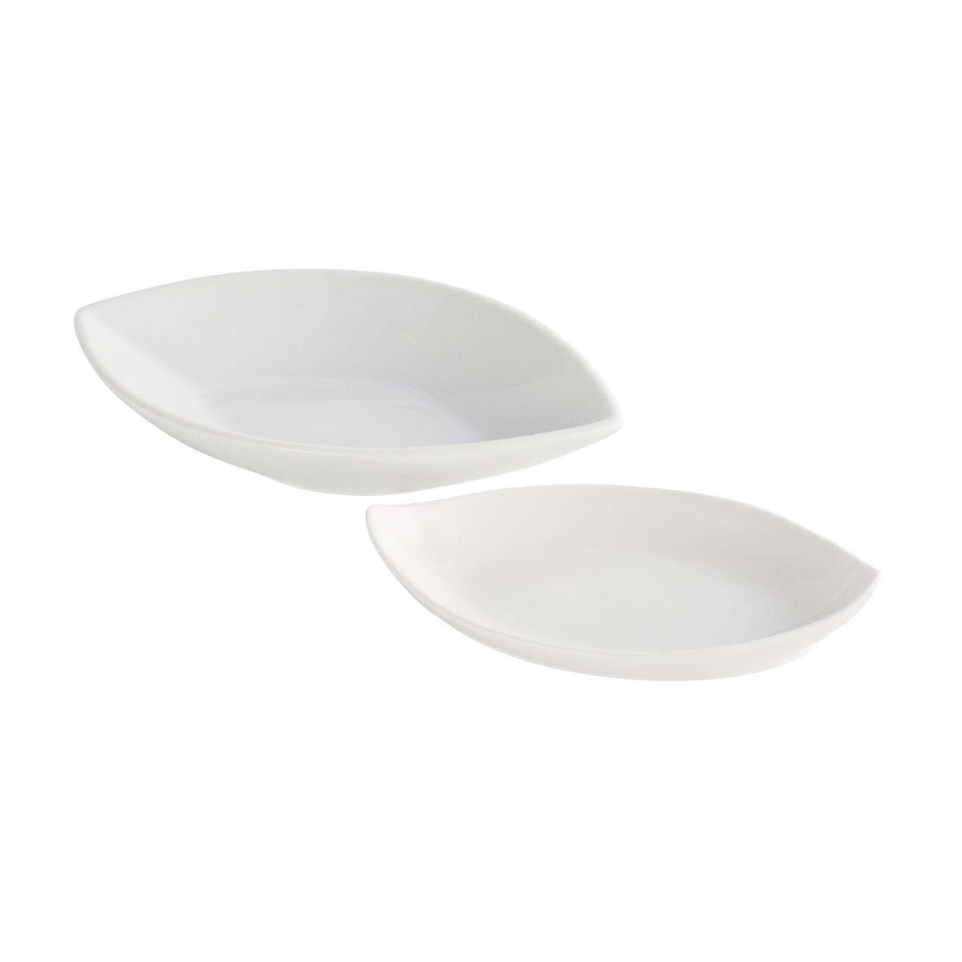 Ceramic Oval Point Tip Tasting Dish