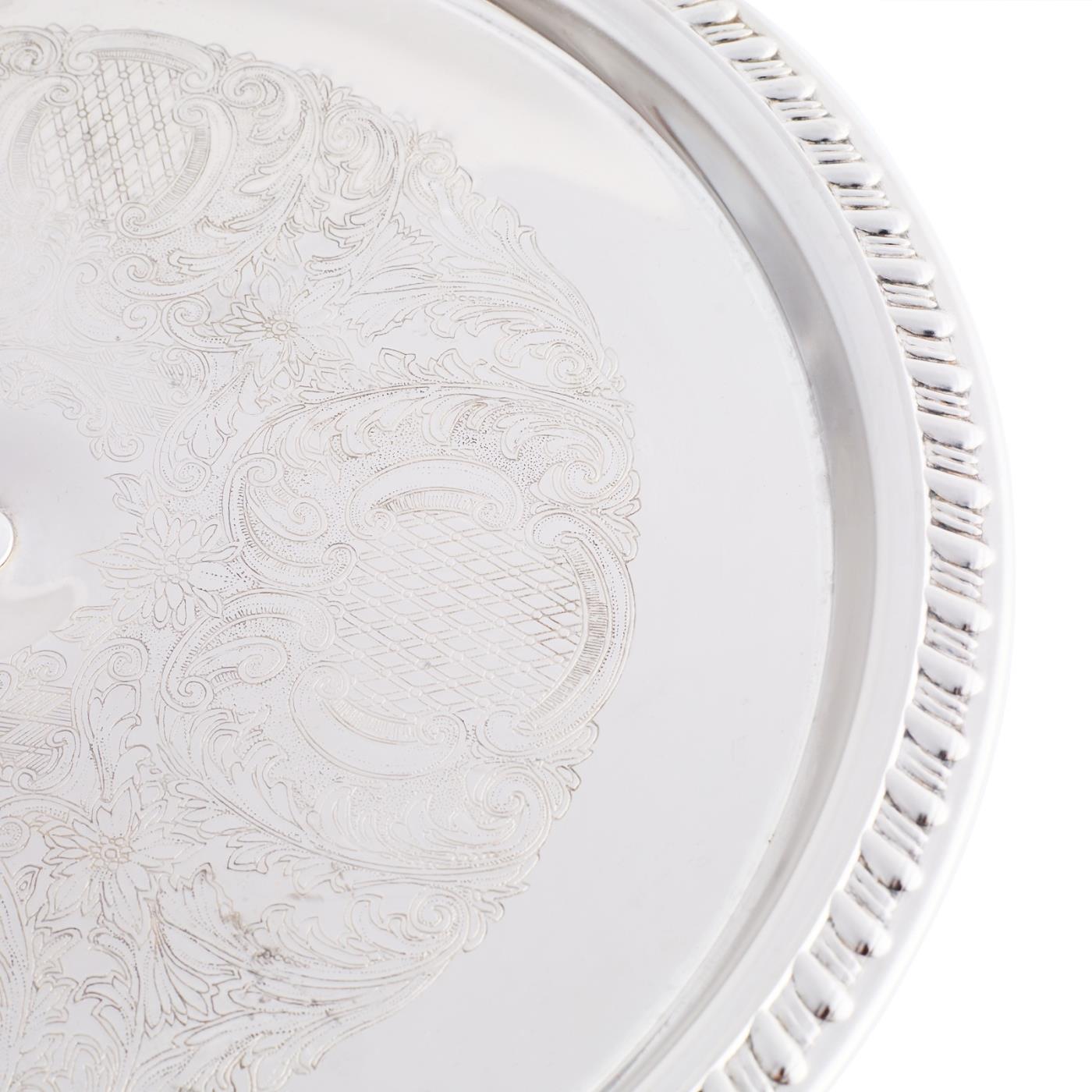 Silver Cake Stand Detail