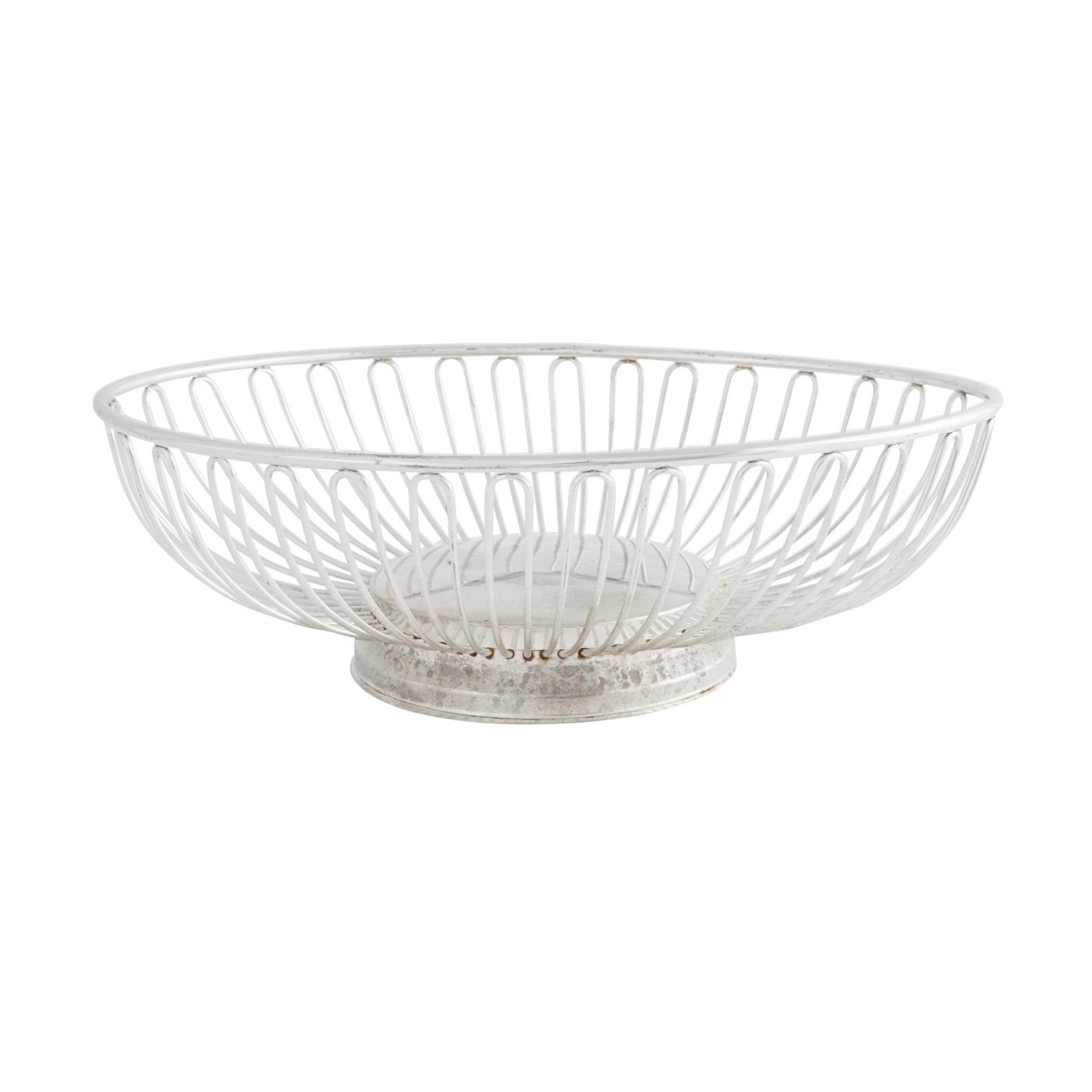 Silver Bread Basket - Silver Oval