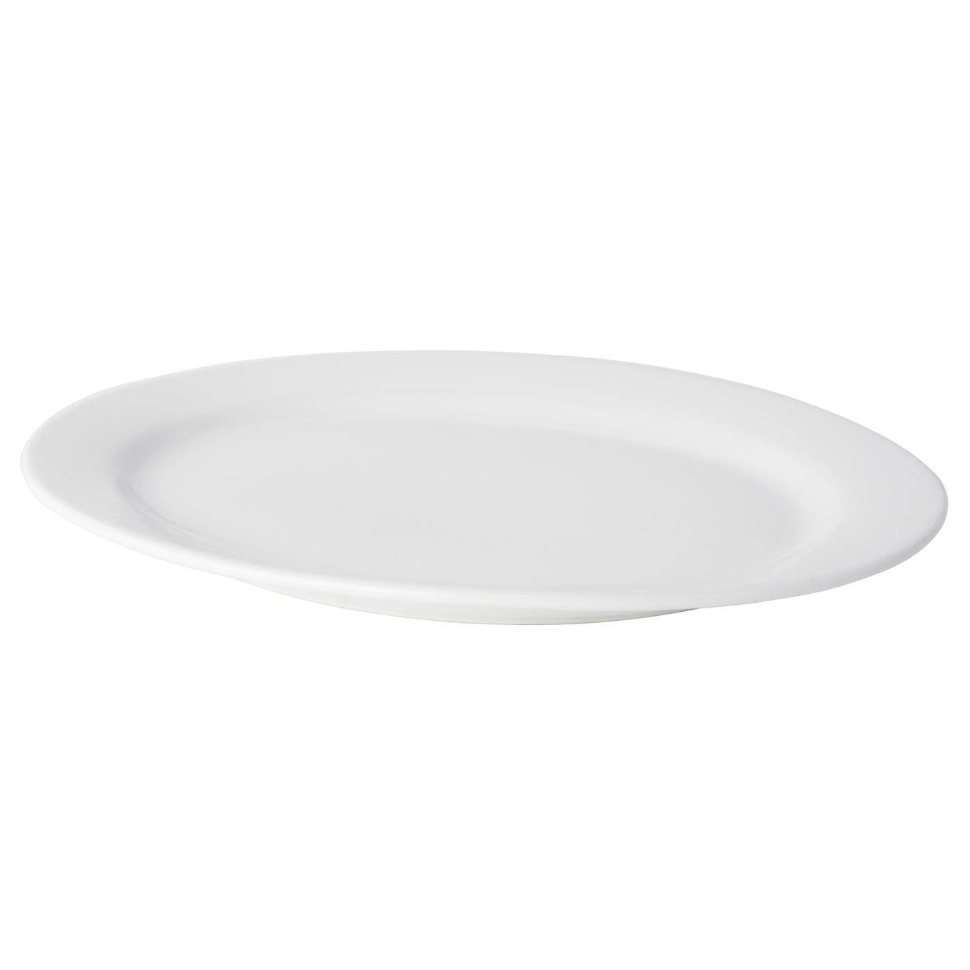 White Ceramic Oval Platter - 22"