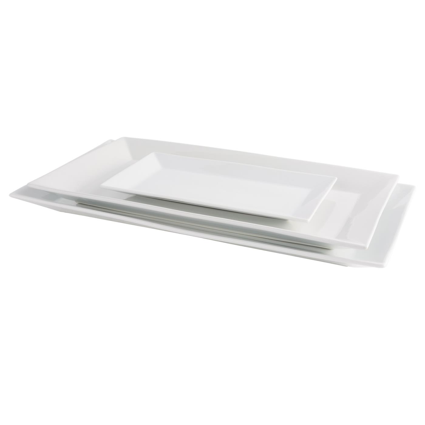 White Ceramic Rectangular Platter