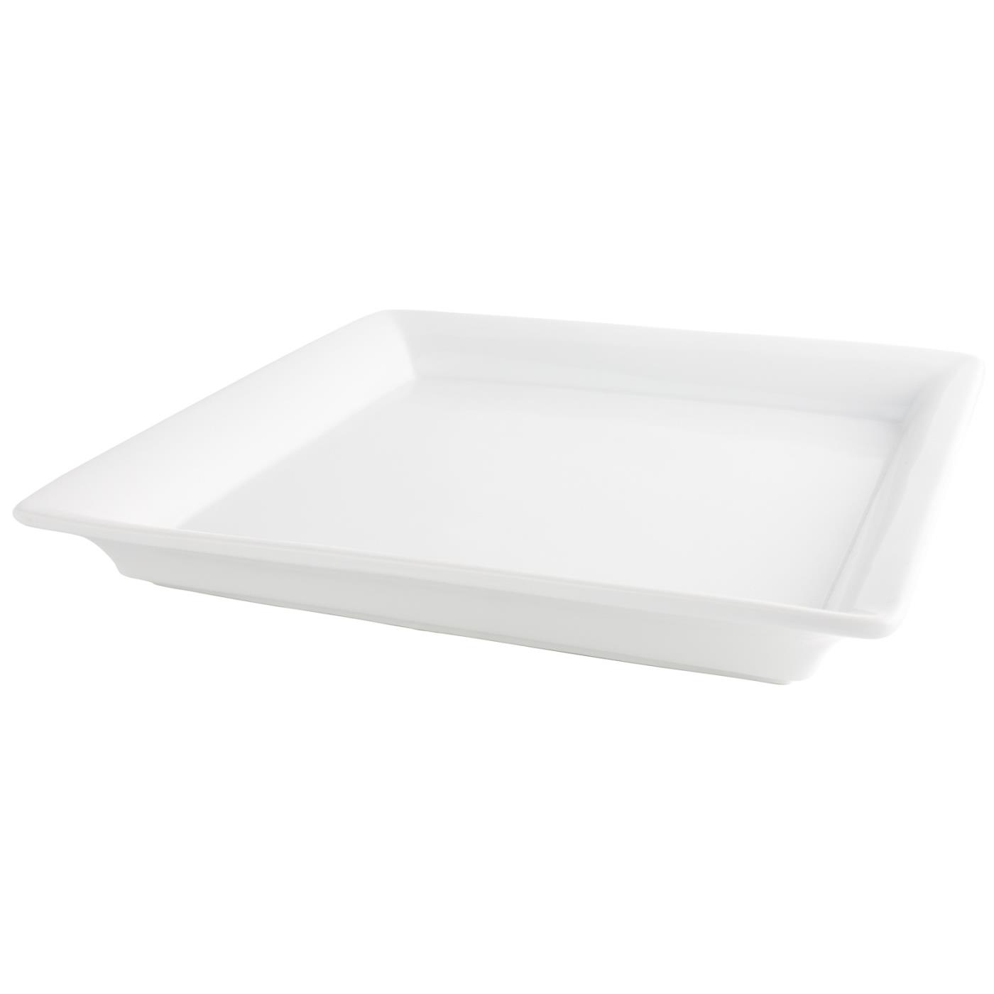 White Ceramic Square Platter - 18"
