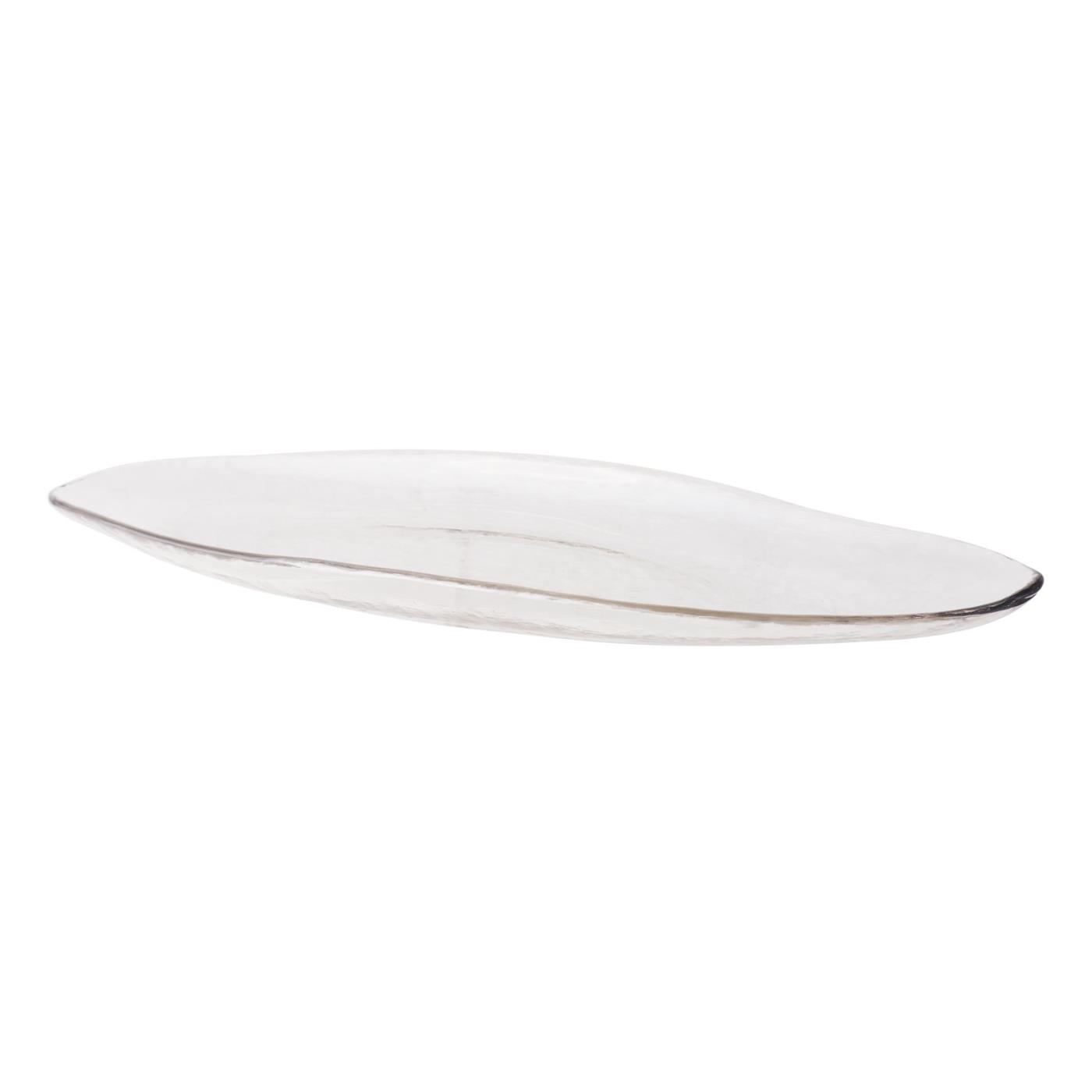 Canoe Glass Tray 18.5"x6.5" - Clear