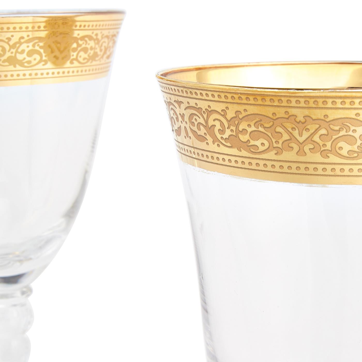 Rim Detail of Majestic Gold Glassware