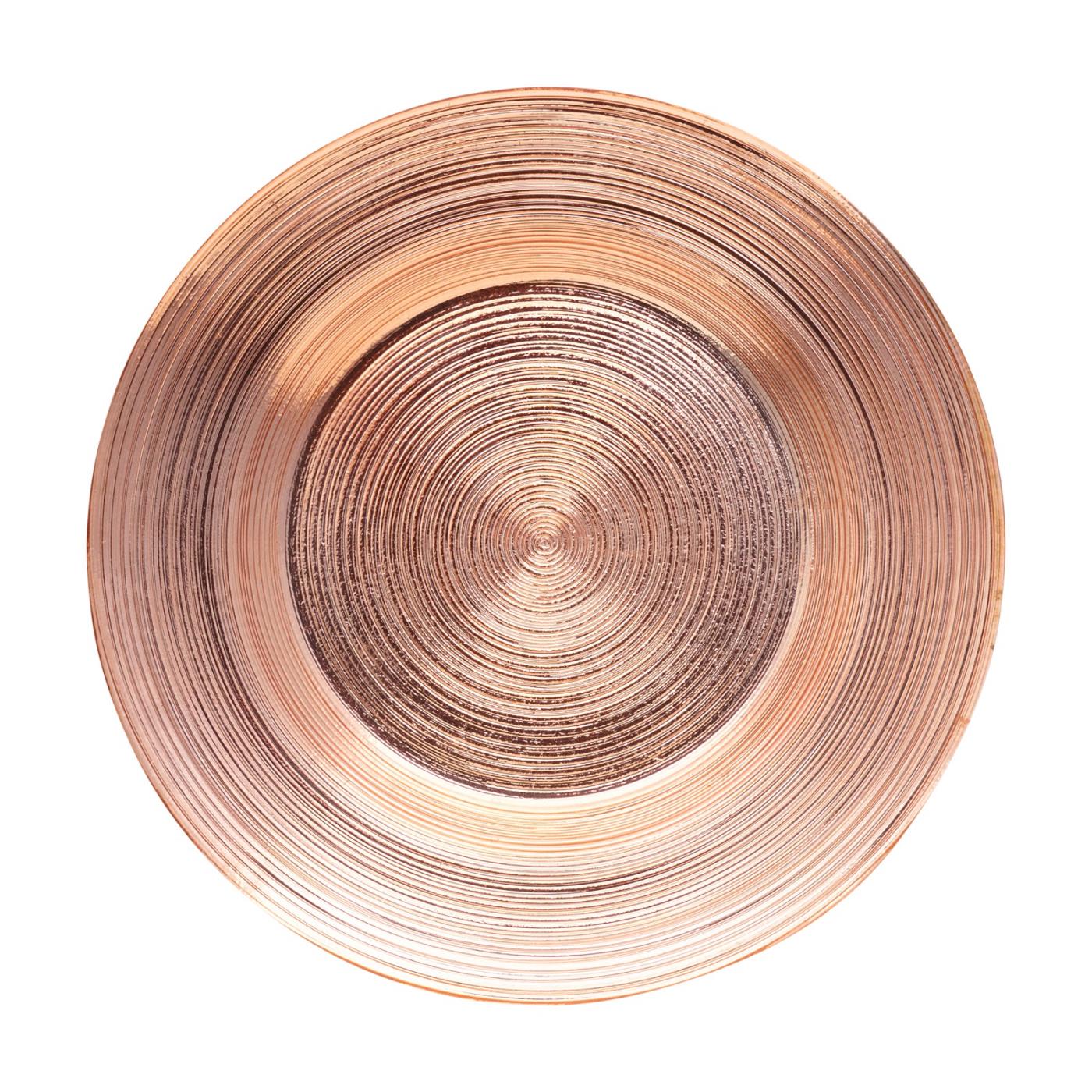 Copper Ring Glass Charger - 11.5"