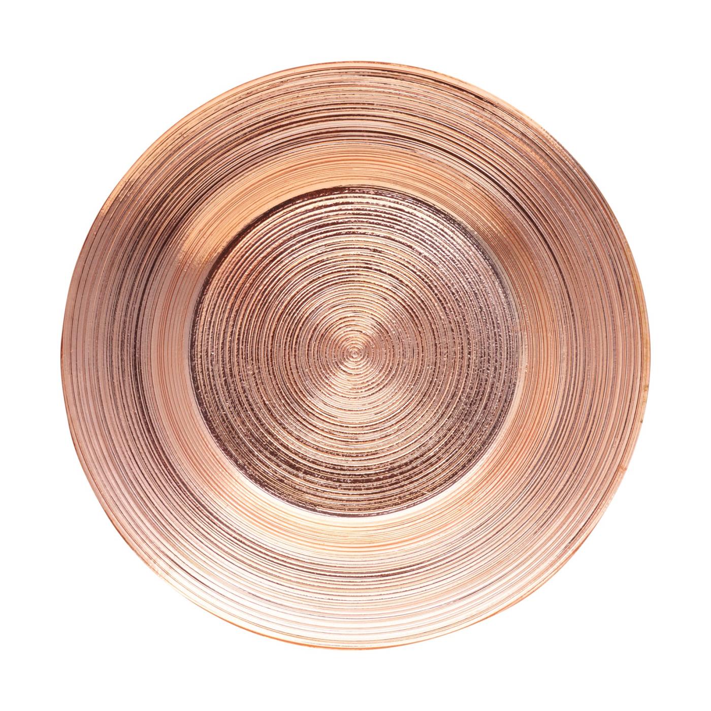 Copper Ring Glass Charger - 10.25"