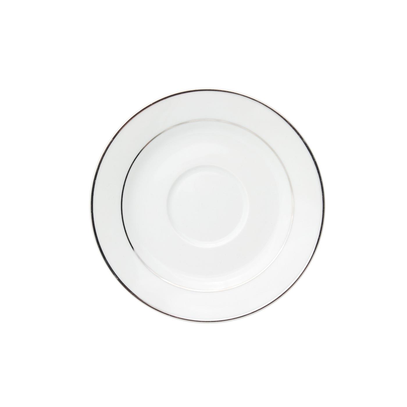 Platinum Rim Saucer 6