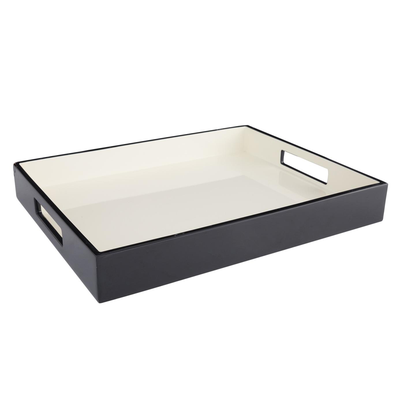 White Candy Lacquer Rectangular Tray