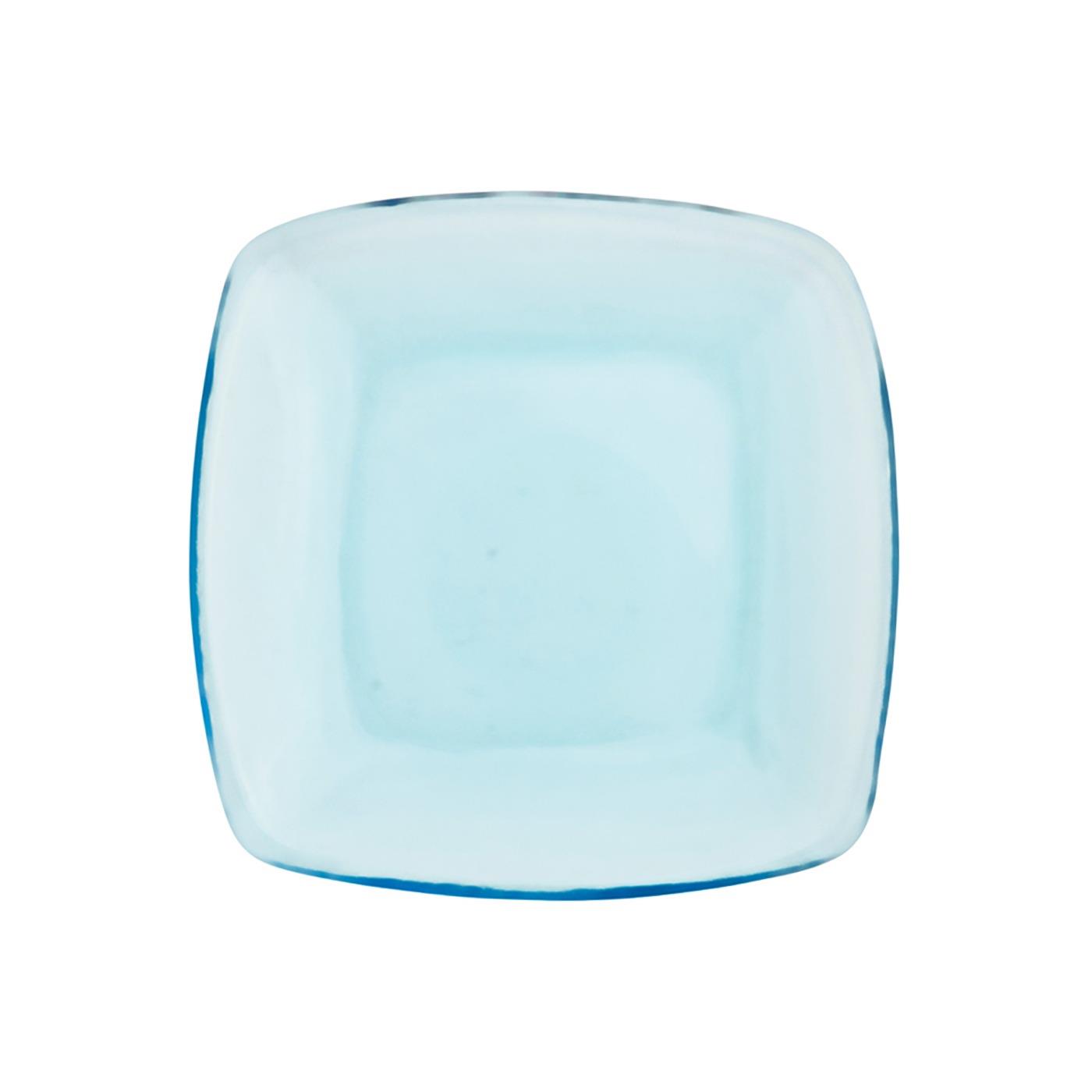 Quadrato Glass Plate 5.5" - Aqua