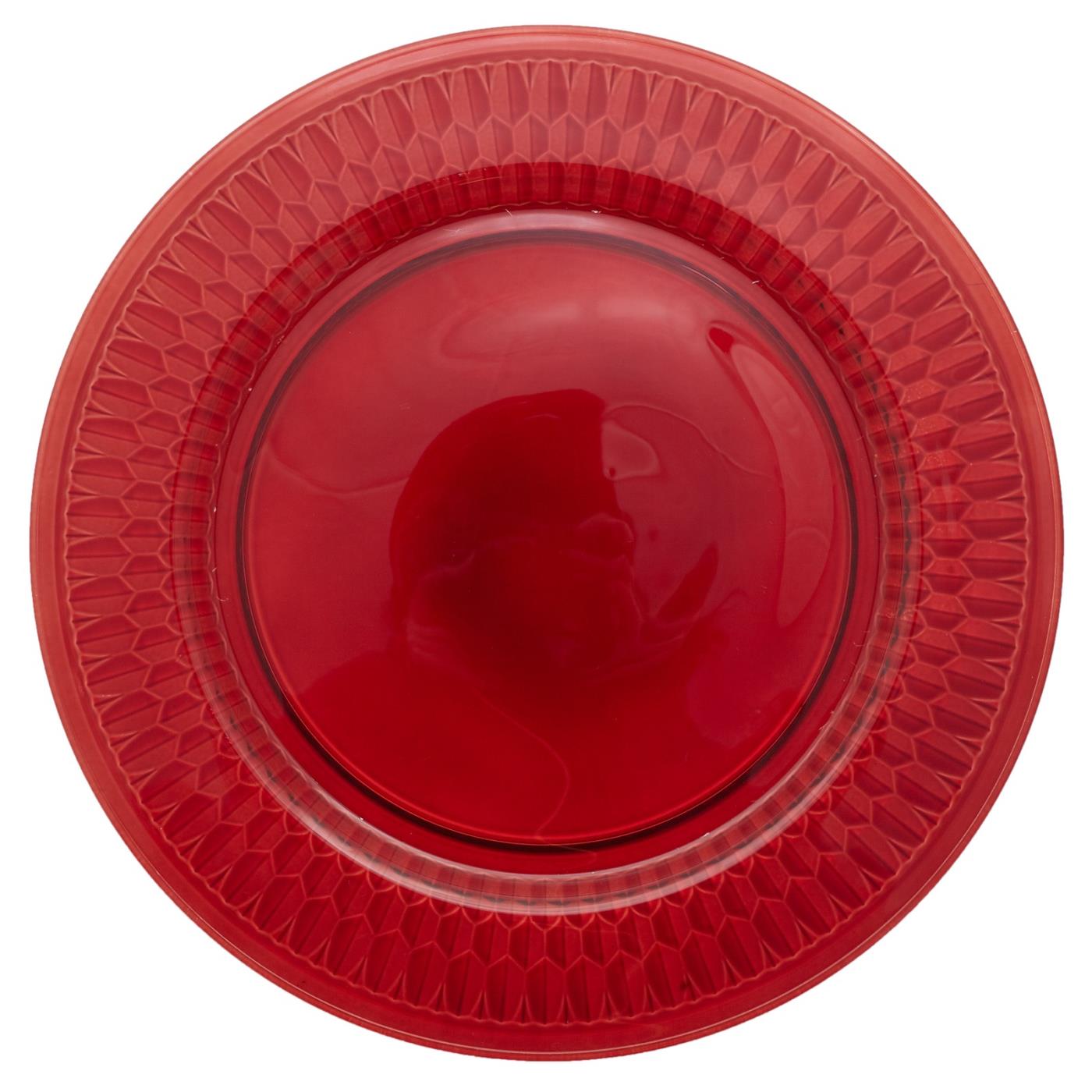 Villeroy Red Glass Charger