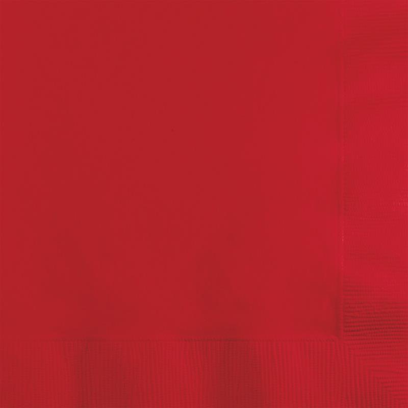 Paper Cocktail Napkins-Box of 100 - Red