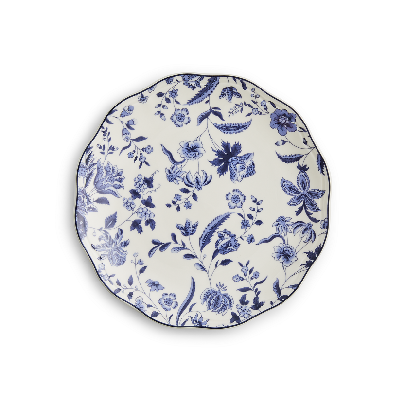 Eleanor Indigo Collection -  Side Finished Plate 8.25"
