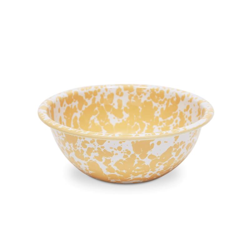 Splatter Tin Bowl 8.5", Yellow