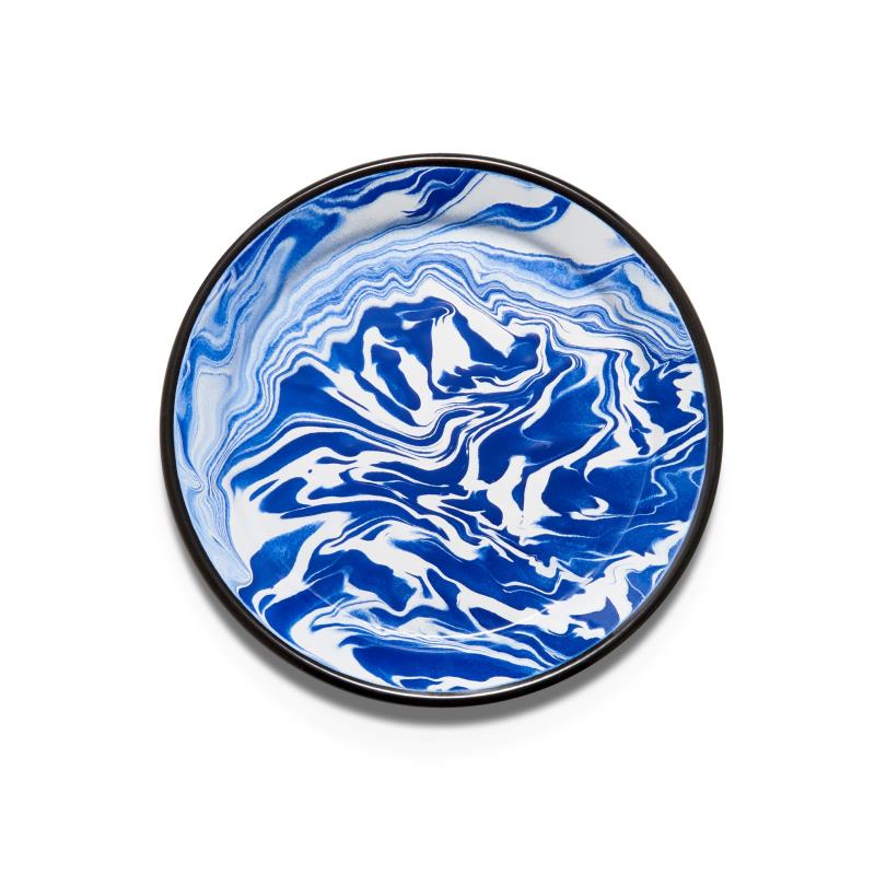 Tin Collection -  Tin Swirl Dinner Plate 10", Blue