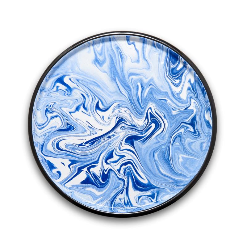 Swirl Round Tray 12", Blue
