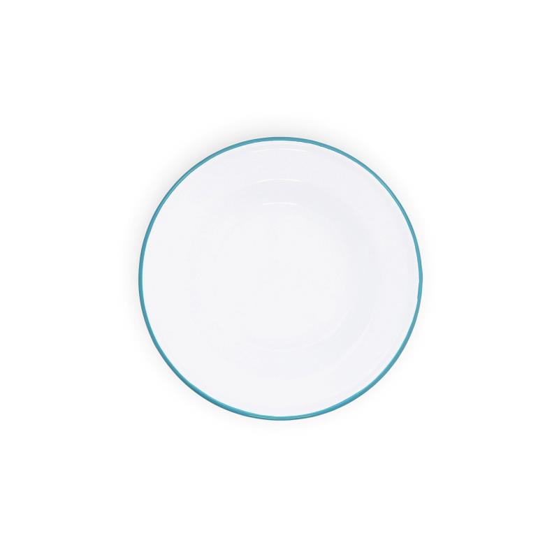 Tin Collection -  Tin Salad Plate 8", Turquoise