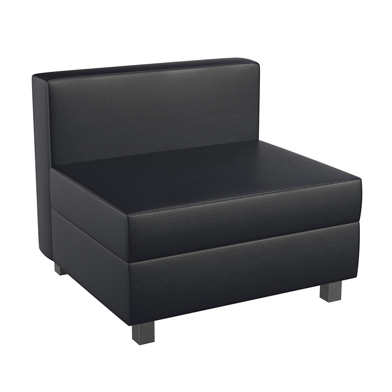 Slater Armless Chair, Black